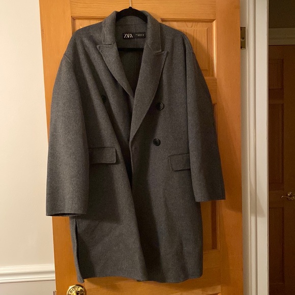 Zara Jackets & Coats Zara Peacoat Grey Jacket Poshmark